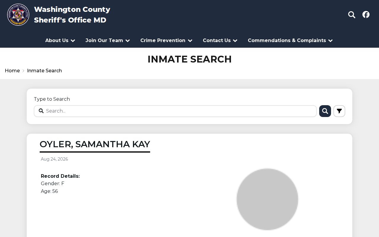 Washington County official jail roster booking search